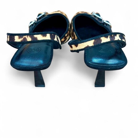 Leopard Print Kitten Heels Y2K Urban Outfitters Lizzie Slingbacks (Size 6) - Picture 5 of 5